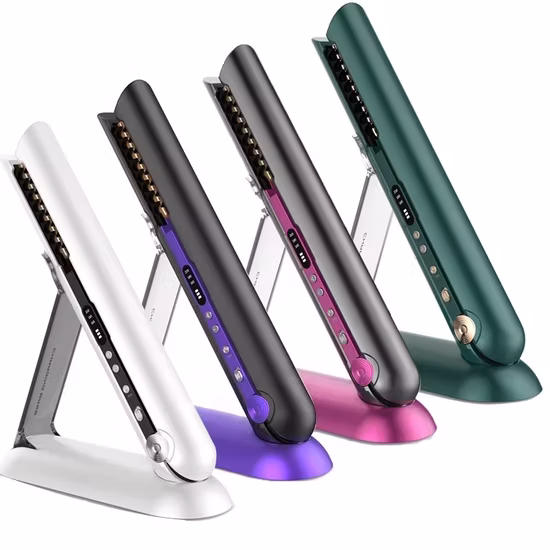 Plancha de pelo con etiqueta privada, plancha de pelo oculta con pantalla LCD, plancha de infrarrojos de vapor automática